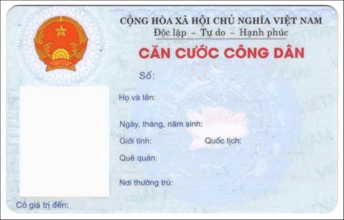 giấy CCCD/CMND/hộ chiếu