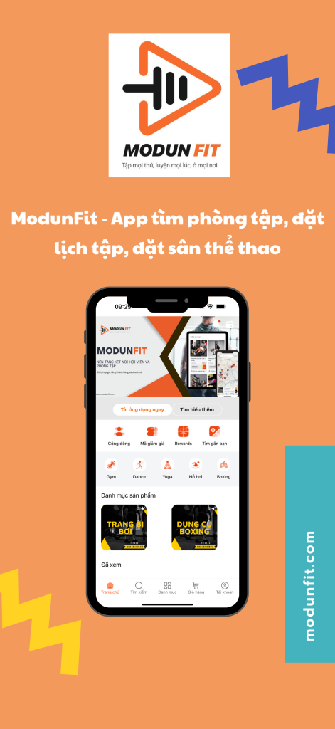 ModunFit Ra Mắt App Tìm kiếm phòng tập và đặt lịch trên Apple Store & Google Play