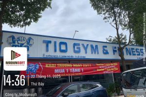 TRIỂN KHAI PHẦN MỀM GYM MODUN CHO TIO GYM & FITNESS