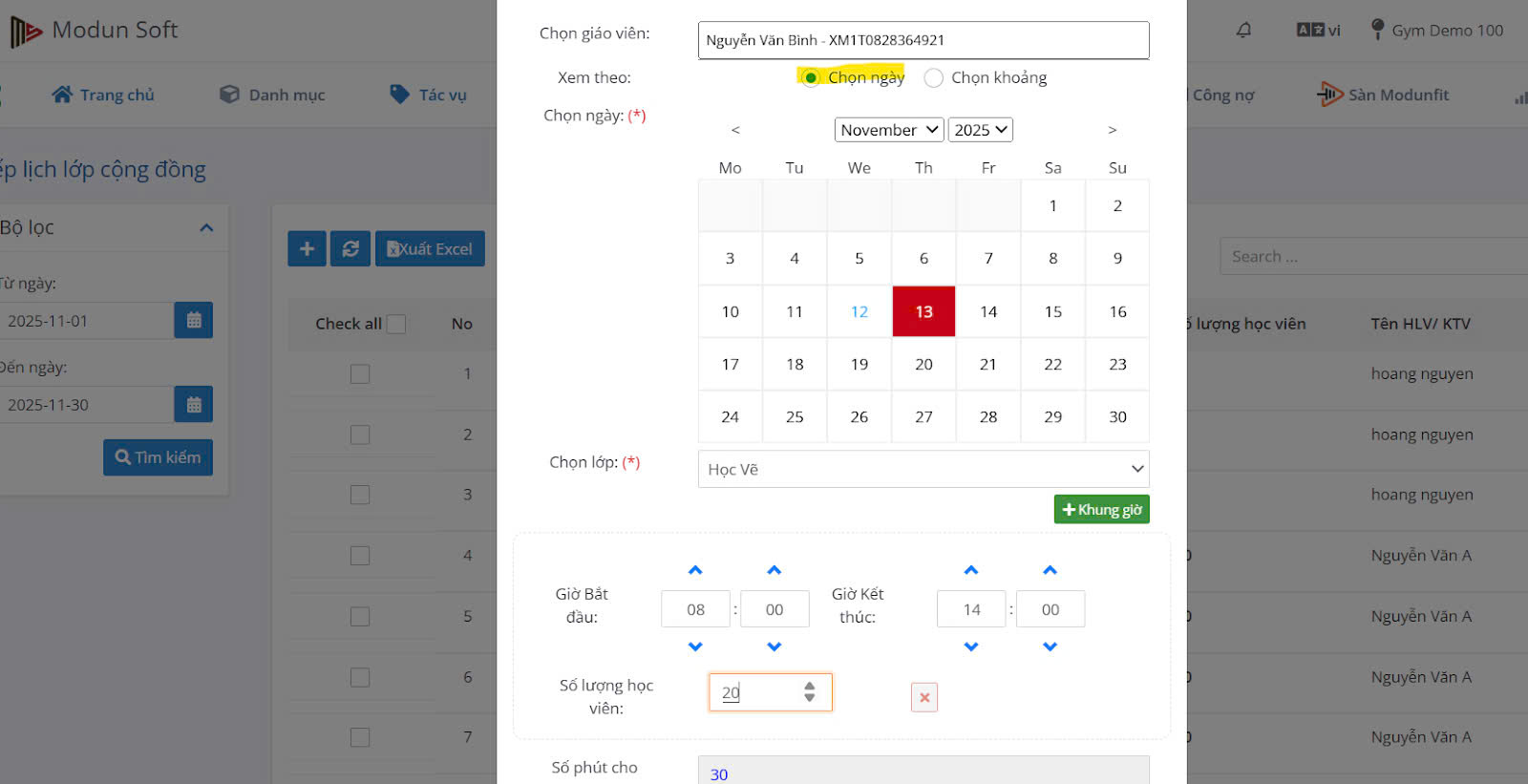 Phần mềm quản lý gym Modun ra mắt tính năng LỚP CỘNG ĐỒNG, giúp các phòng tập tạo ra nhiều hoạt động giá trị, tăng tương tác và giữ chân hội viên lâu dài.