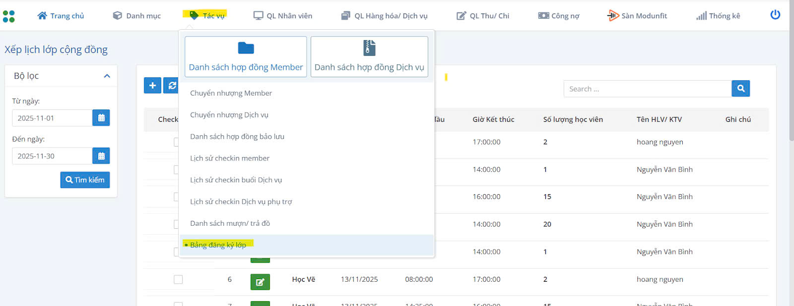 Phần mềm quản lý gym Modun ra mắt tính năng LỚP CỘNG ĐỒNG, giúp các phòng tập tạo ra nhiều hoạt động giá trị, tăng tương tác và giữ chân hội viên lâu dài.