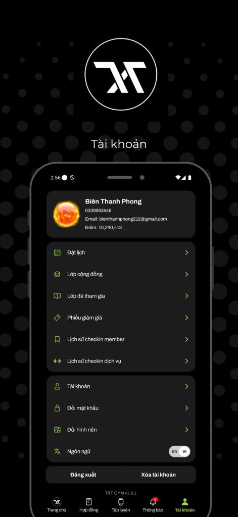 Ra Mắt App Hội Viên Thương Hiệu Riêng Cho TXT Gym: Bước Tiến Mới Trong Quản Lý Thành Viên