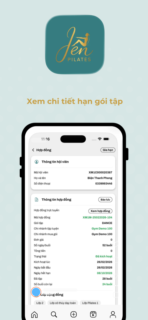 Ra Mắt App Hội Viên Thương Hiệu Riêng Cho Jen Pilates: Bước Tiến Mới Trong Quản Lý Thành Viên