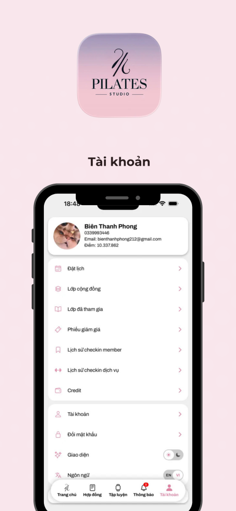 Modun tự hào là đơn vị phát triển hệ sinh thái quản lý phòng pilates toàn diện. Mới đây, chúng tôi đã hợp tác cùng Percent Pilates để xây dựng và triển khai App Hội viên Loyalty dành riêng cho khách hàng của phòng tập.