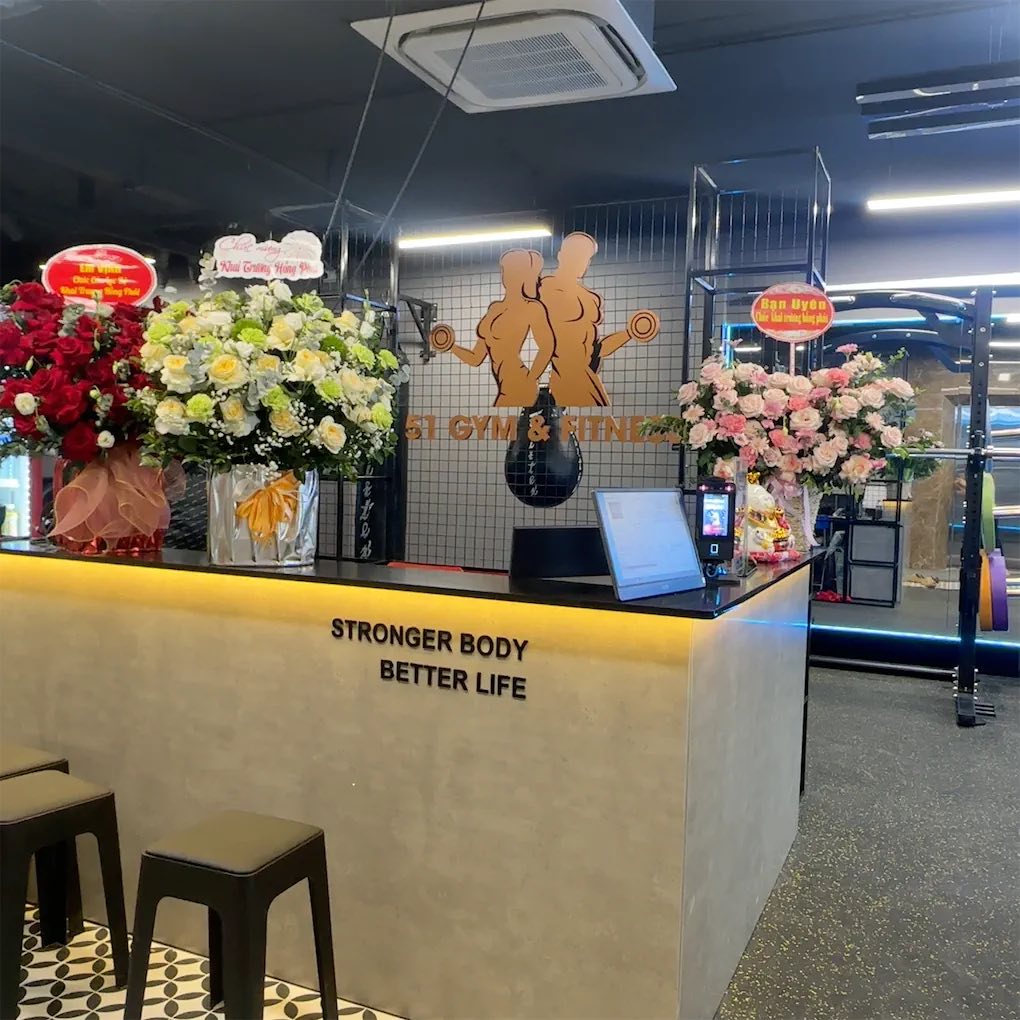 51 GYM FITNESS tại Hà Nội ứng dụng phần mềm gym Modun kết hợp checkin Face ID giúp quản lý hội viên và vận hành phòng tập hiệu quả hơn.