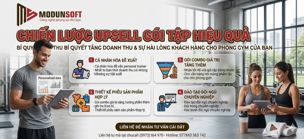 Chiến Lược Upsell Gói Tập Hiệu Quả Cho Phòng Gym