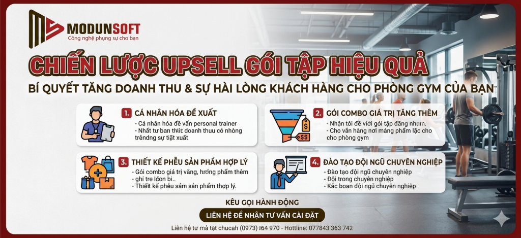 Chiến Lược Upsell Gói Tập Hiệu Quả Cho Phòng Gym