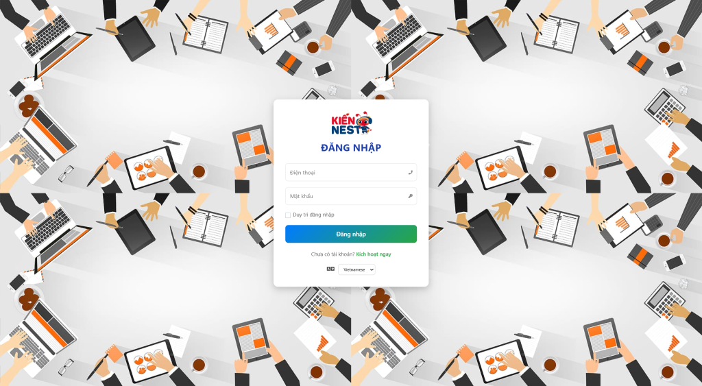 Thiết Kế Website Booking Đồng Bộ Phần Mềm Modun Cho Kiến Nest Coworking Space Hà Nội