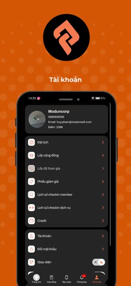 Thiết kế App hội viên thương hiệu riêng cho Fix Private Gym
