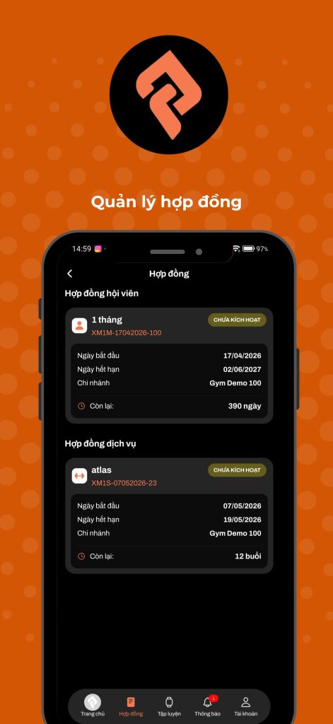 Thiết kế App hội viên thương hiệu riêng cho Fix Private Gym