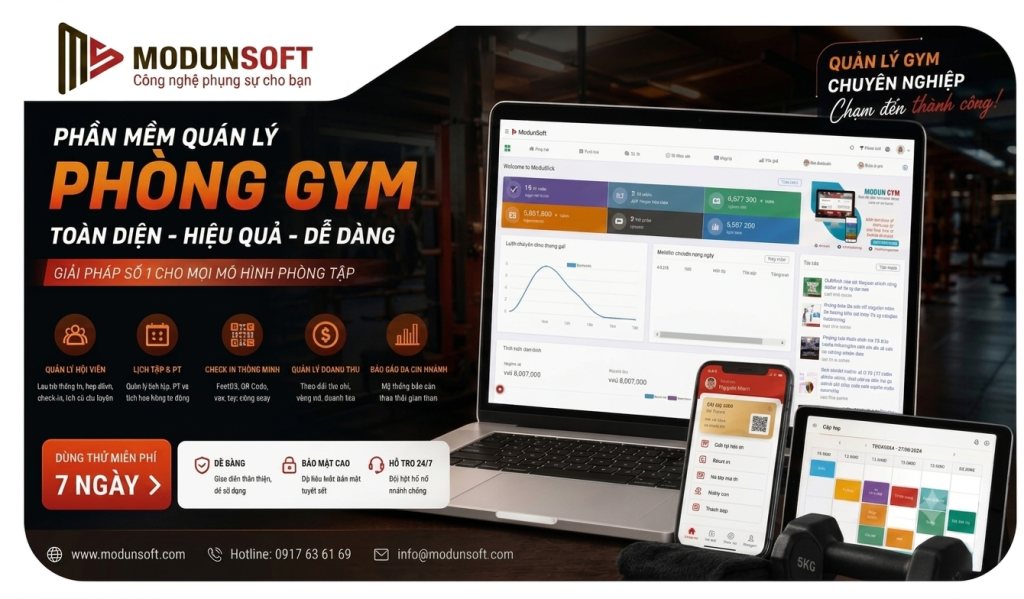 Quy Trình Quản Lý Phòng Gym Tự Động Với Phần Mềm Quản Lý